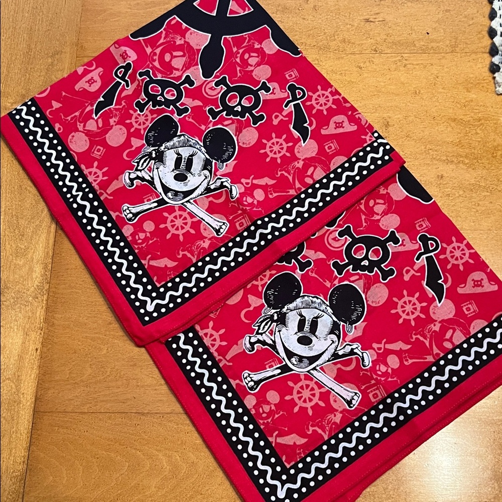 Red Pirate Mickey Mouse Bandanas Disney 2025